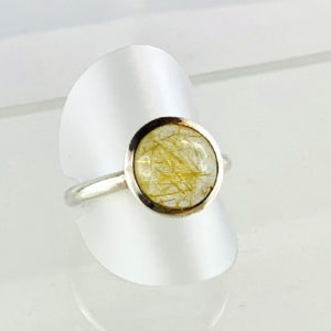 Edelsteinring Rutilquarz Ring Silber